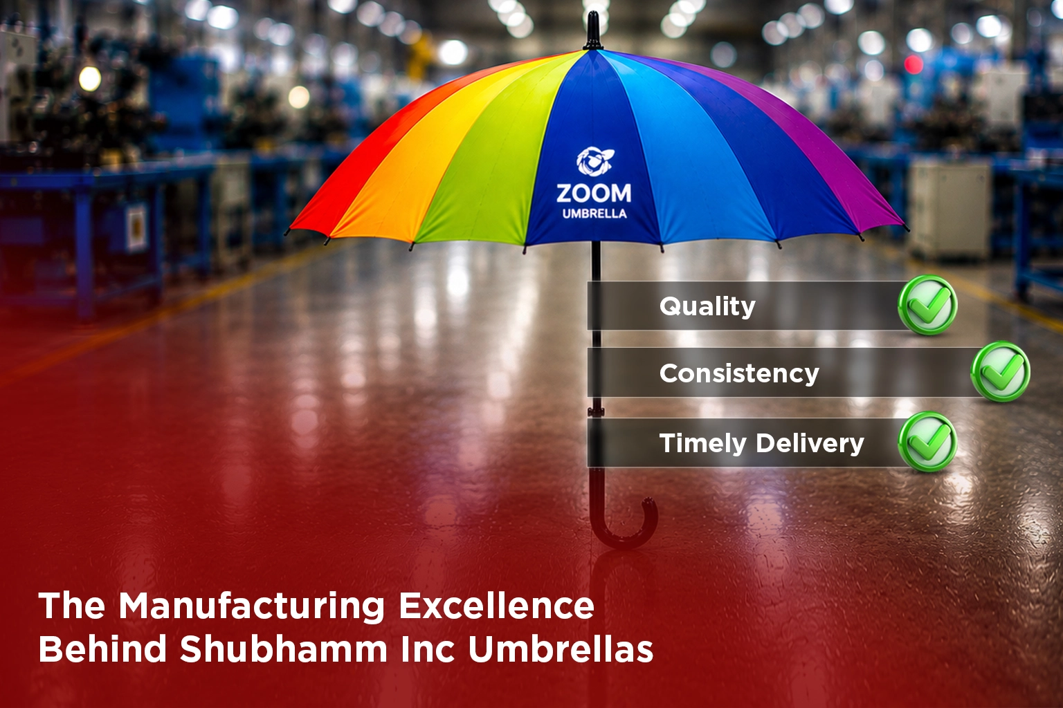 Inside Shubhamm Inc umbrella manufacturing unit